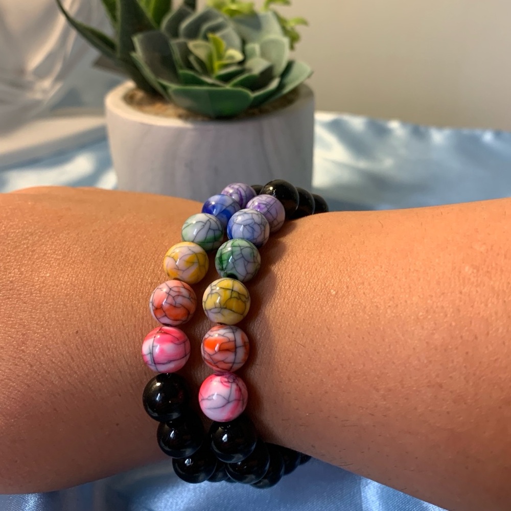 Pride Rainbow Handmade beaded bracelets🌈✨🏳️‍🌈